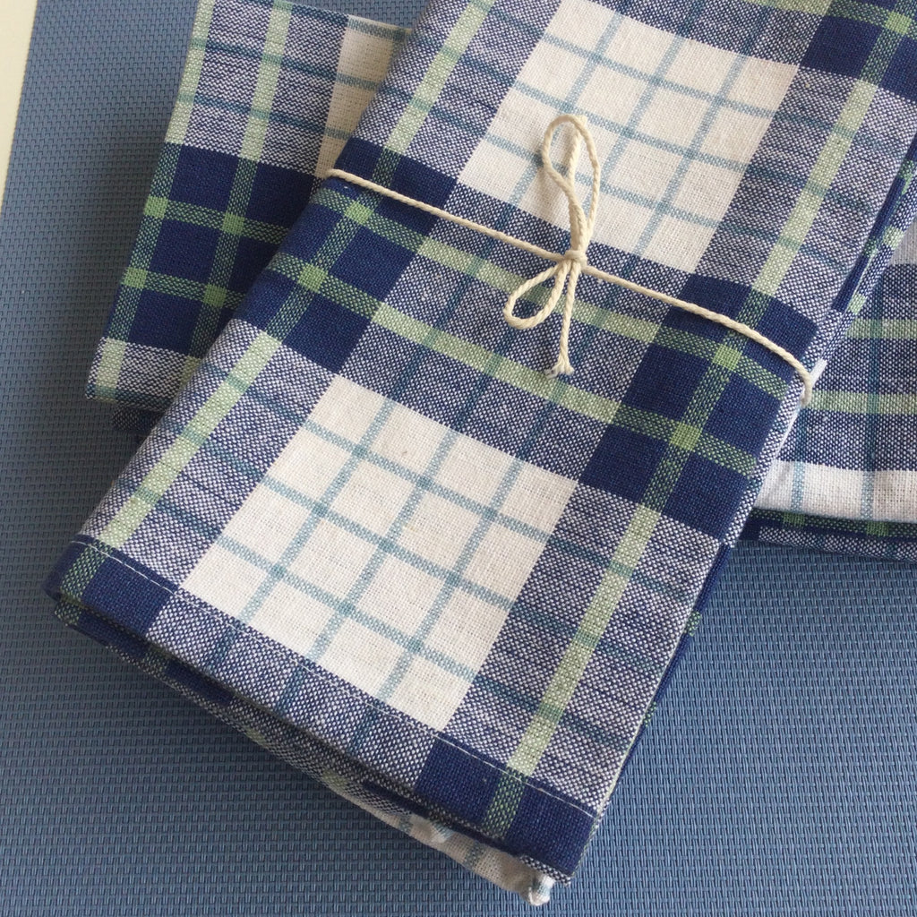 Zebuu Plaid Dinner Napkins Lakeside