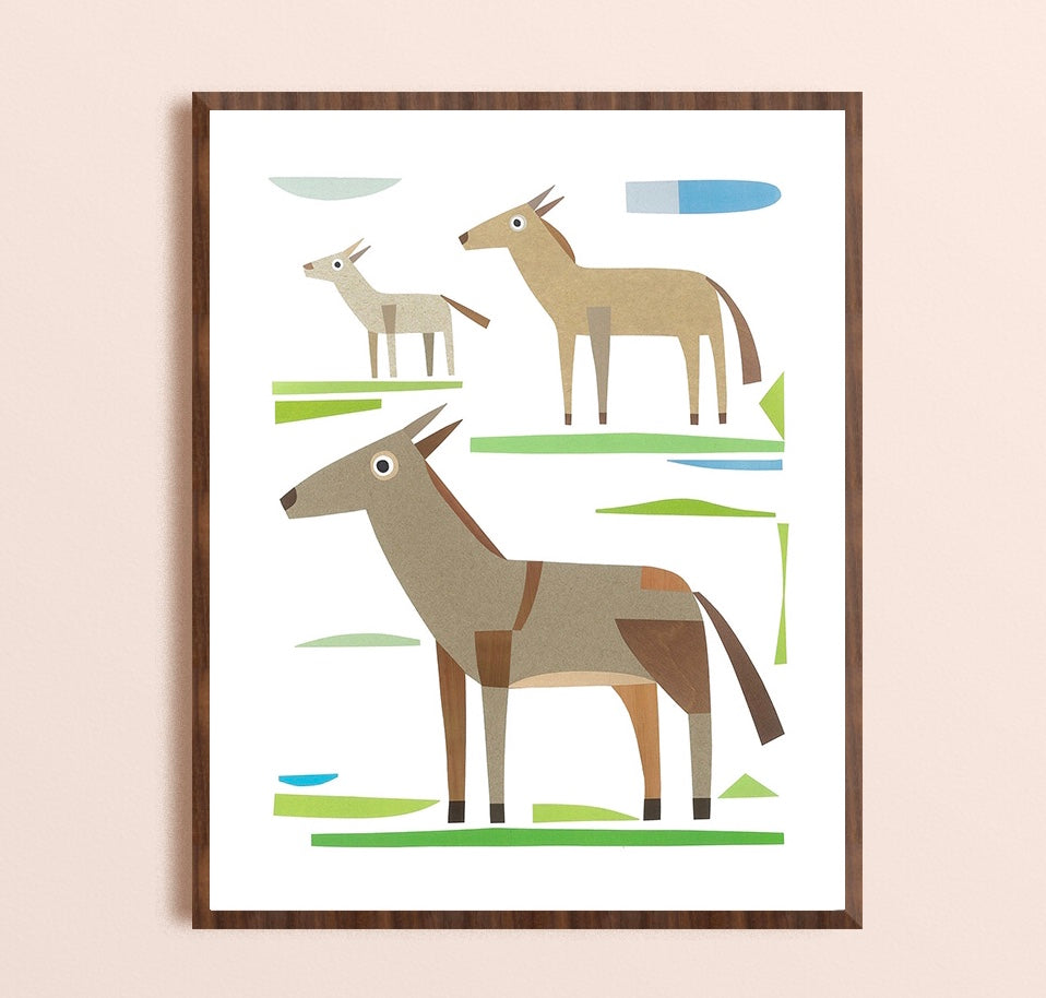 Zebuu Band of Horses Art Print