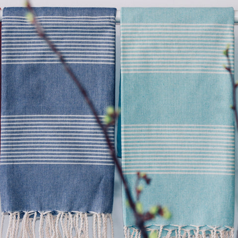 Zebuu Turkish Towel Blue