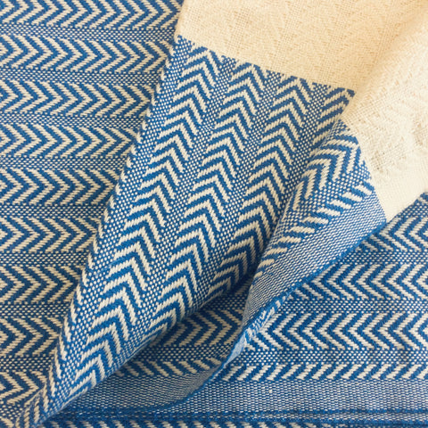 Zebuu Turkish Towel Blue Feathers