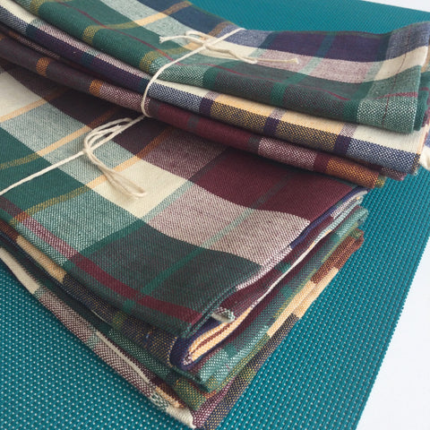 Zebuu Plaid Dinner Napkins Cabin