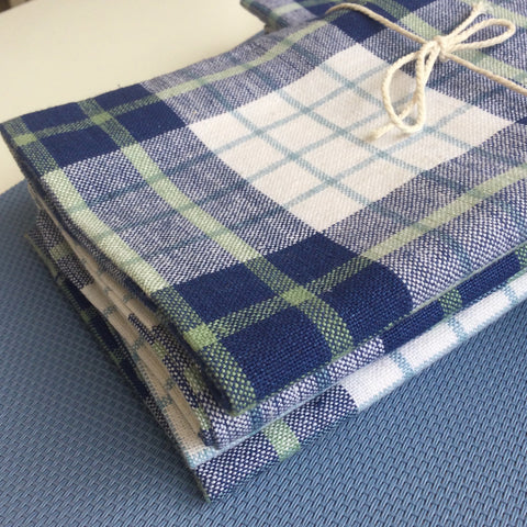 Zebuu Plaid Dinner Napkins Lakeside