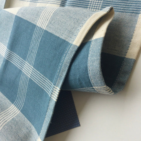 Zebuu Plaid Dinner Napkins Coastal Aire