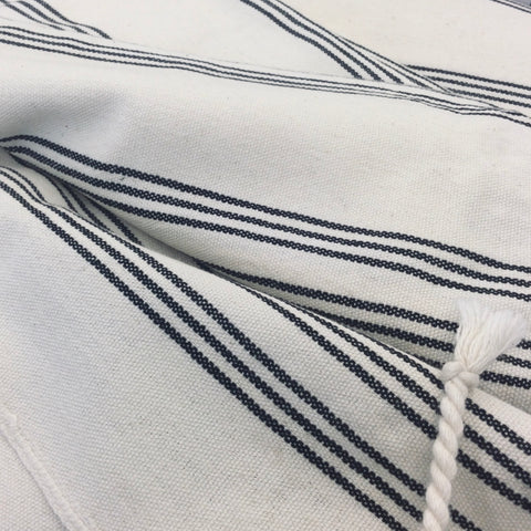 Zebuu Turkish Towel Izmir Black Stripe