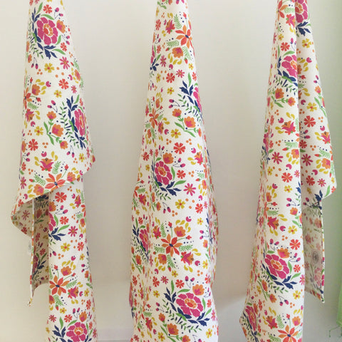 Zebuu Wildflower Kitchen Towels Set of 3
