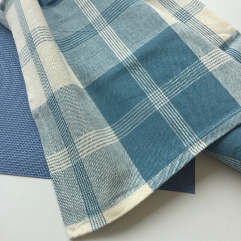 Zebuu Plaid Dinner Napkins Coastal Aire