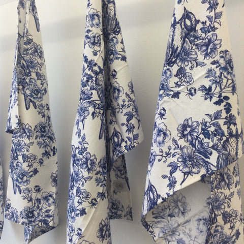 Zebuu Bluebird Kitchen Towels Set of 3