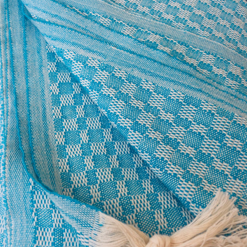 Zebuu Turkish Towel Tavas Turquoise