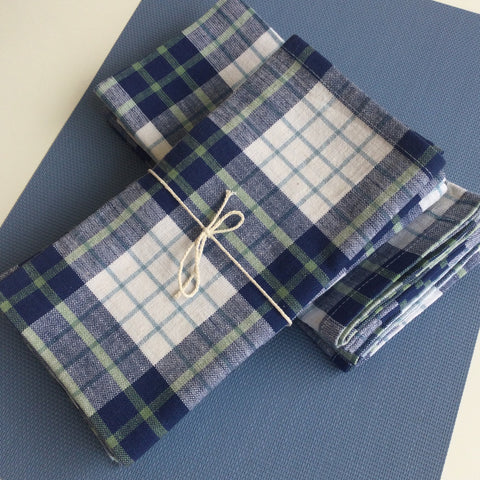 Zebuu Plaid Dinner Napkins Lakeside