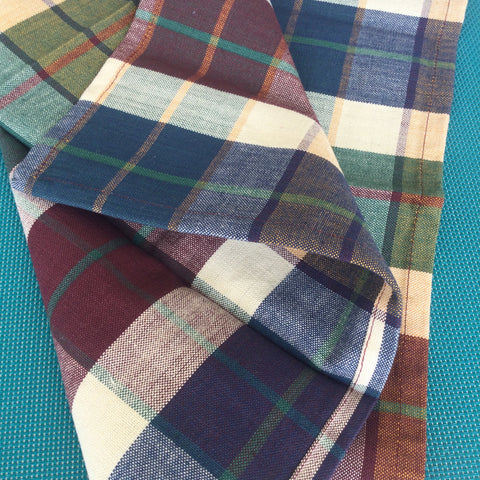 Zebuu Plaid Dinner Napkins Cabin