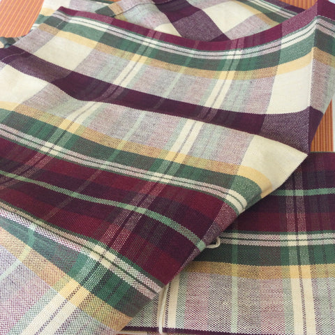 Zebuu Plaid Dinner Napkins Black Cherry