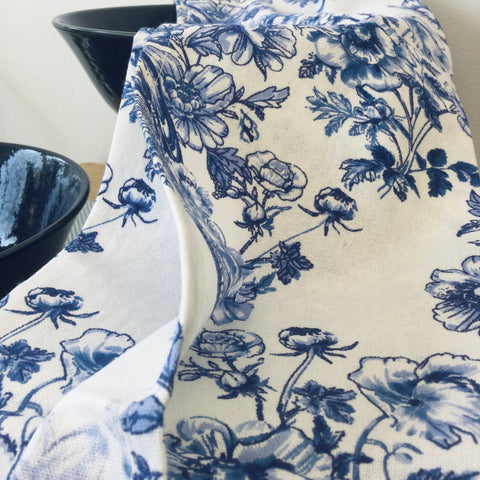 Zebuu Bluebird Kitchen Towels Set of 3