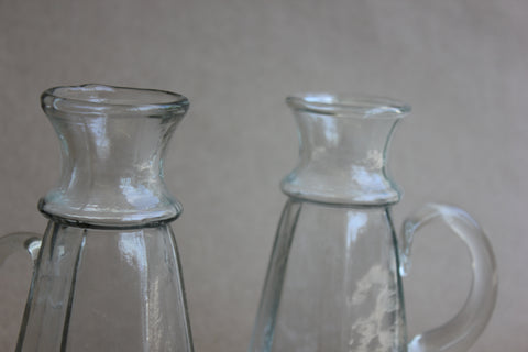 Small Glass Vases Set of 2