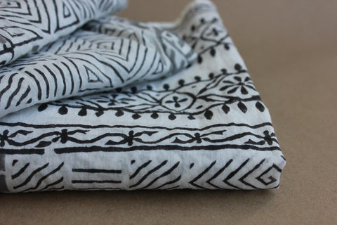 Cotton Scarf Handprinted