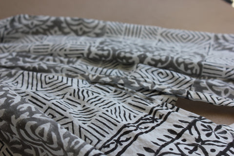 Cotton Scarf Handprinted