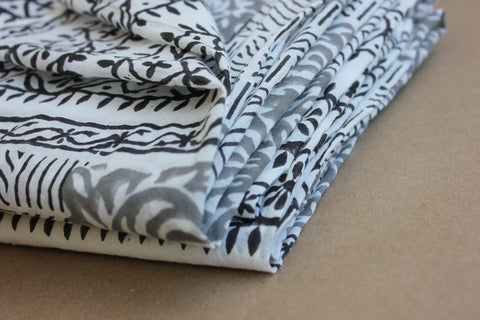 Cotton Scarf Handprinted