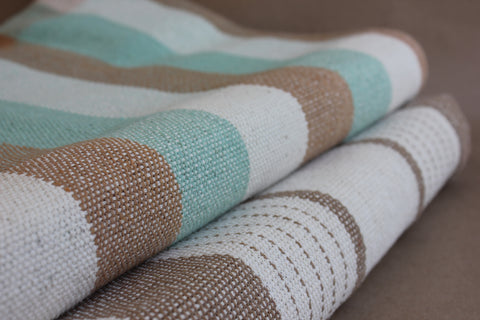 Zebuu Cotton Blanket Mocha Mint