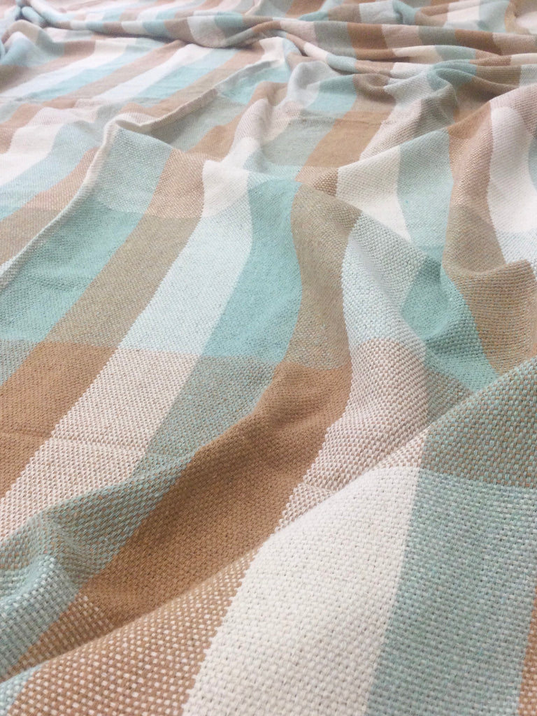 Zebuu Cotton Blanket Mocha Mint