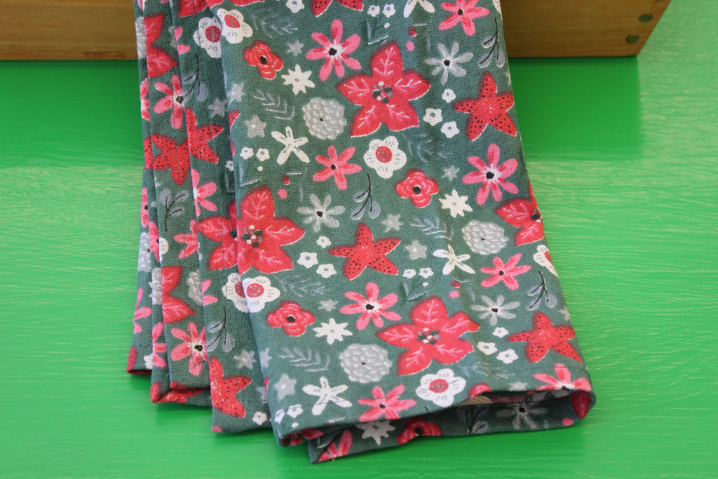 Zebuu Flowers Kitchen Towel Set of 3