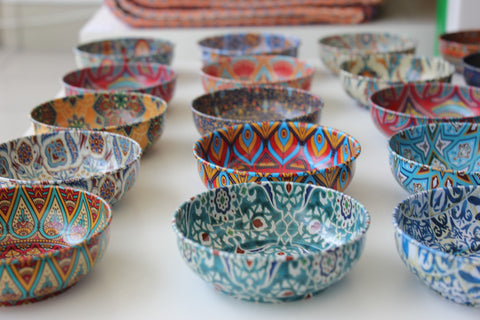 Zebuu Metal Mandala Bowls Set of 4