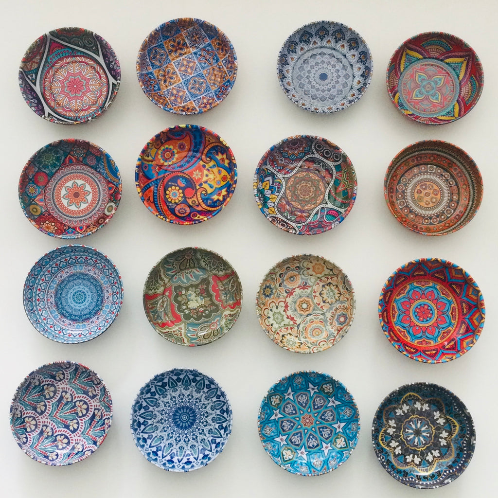 Zebuu Metal Mandala Bowls Set of 4