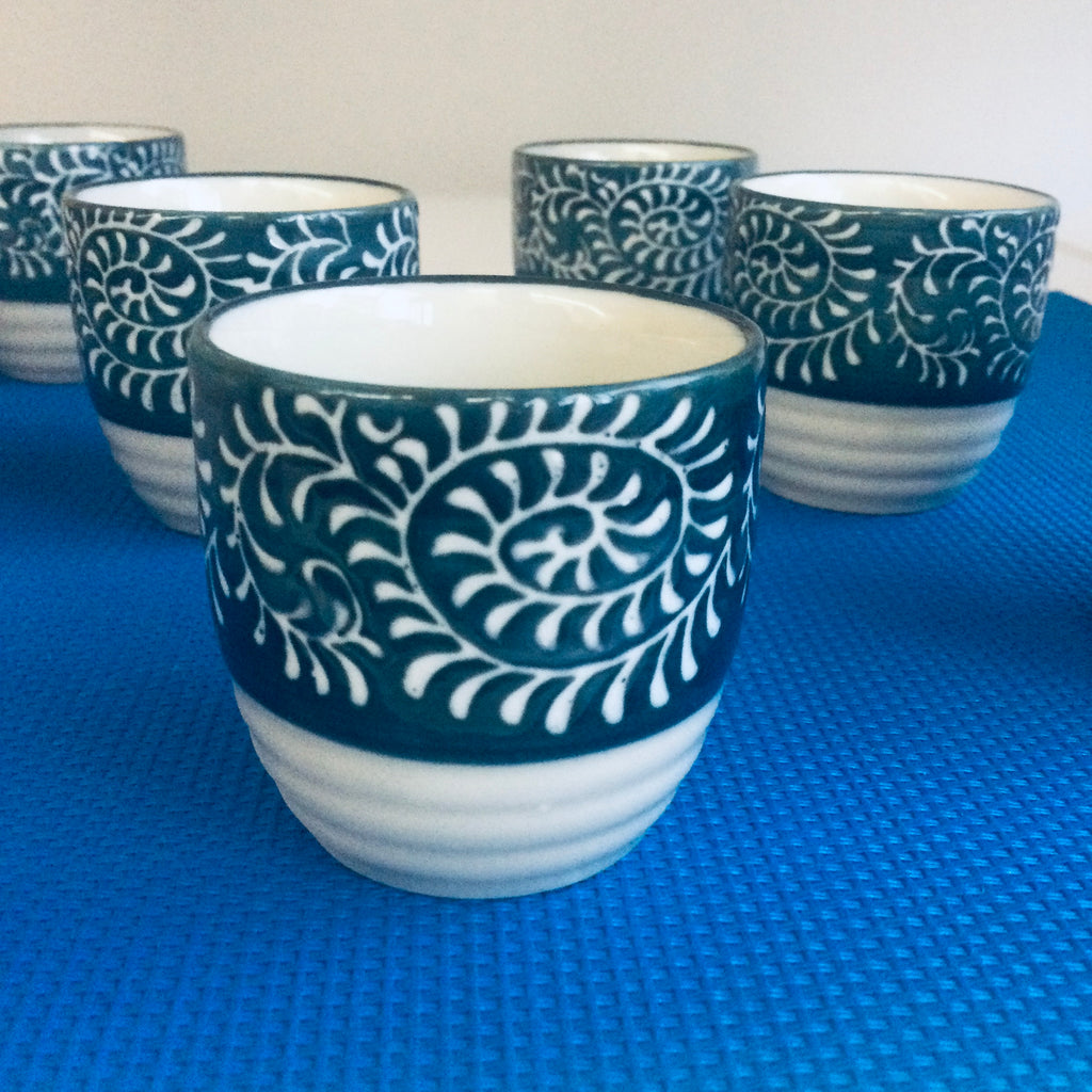 Tiny Japanese Cups Set of 4