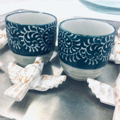Tiny Japanese Cups Set of 4