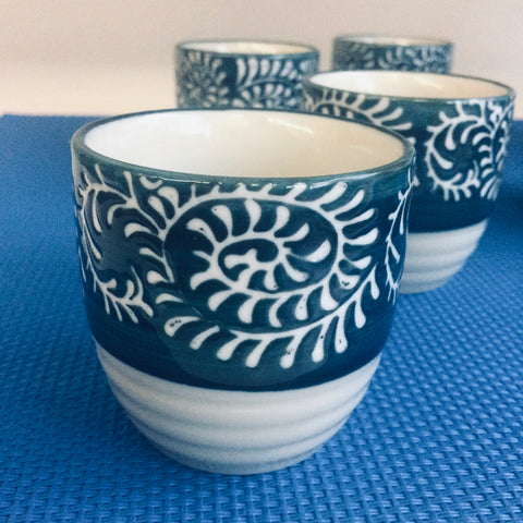 Tiny Japanese Cups Set of 4