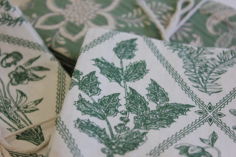 Zebuu Dinner Napkins Vintage Green