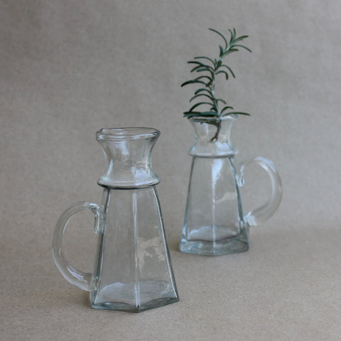 Small Glass Vases Set of 2