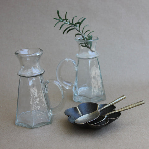 Small Glass Vases Set of 2