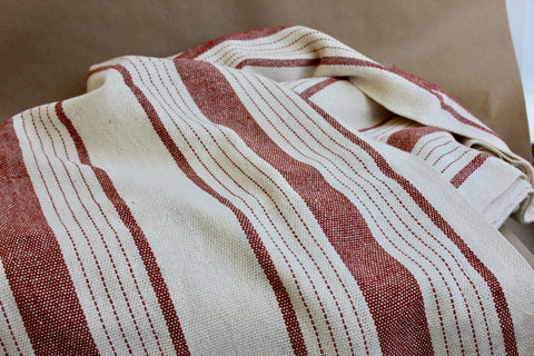 Zebuu Cotton Blanket Brick Stripe