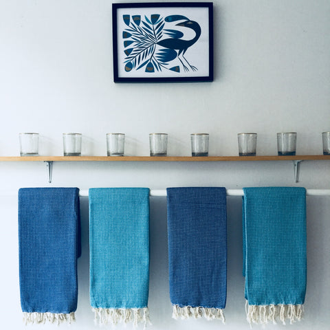 Zebuu Turkish Towel Aqua Blue