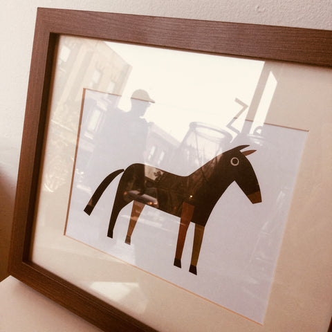Zebuu Brown Horse Art Print
