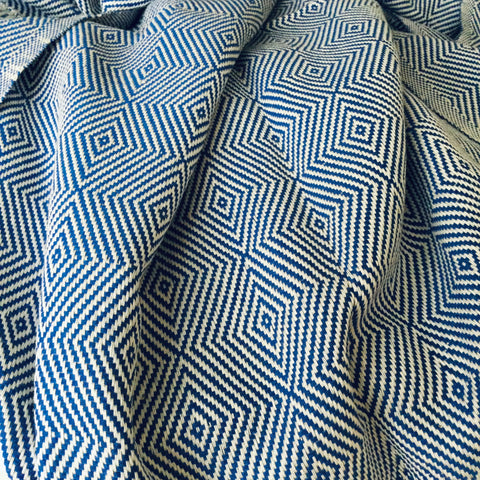 Zebuu Turkish Towel Big Blue Diamond