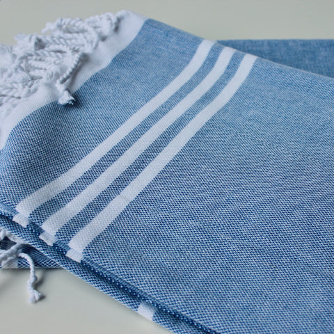 Zebuu Turkish Towel Classic Blue