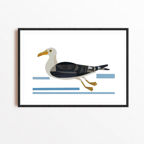 Zebuu Seagull Art Print