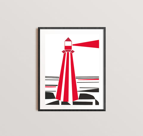 Zebuu Lighthouse Art Print
