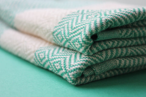 Zebuu Turkish Hand Towel Green