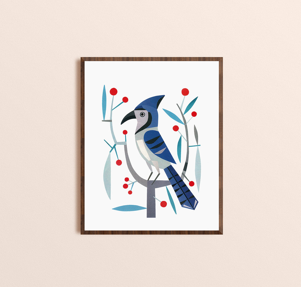 Zebuu Blue Jay Print