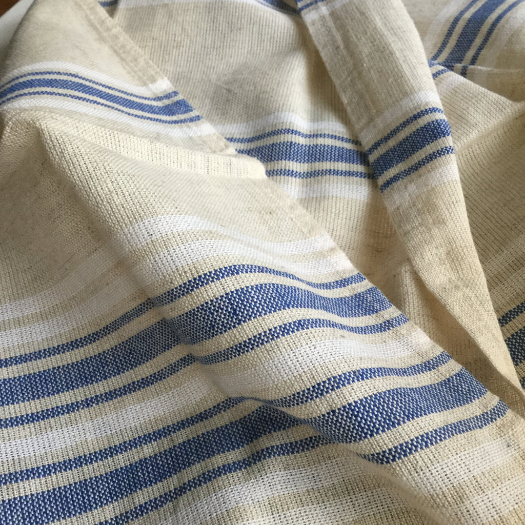 Zebuu Linen Turkish Hand Towel Blue