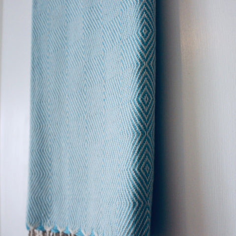 Zebuu Turkish Towel Blue Topaz
