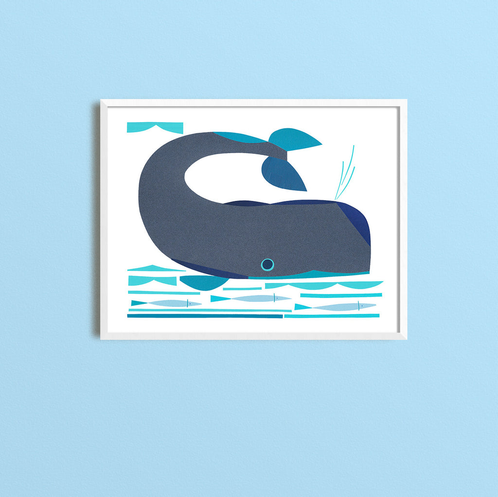 Zebuu Grey Whale Art Print