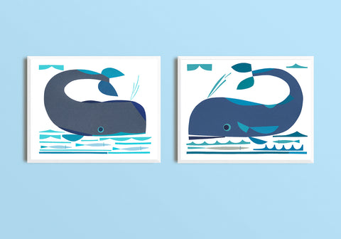 Zebuu Grey Whale Art Print